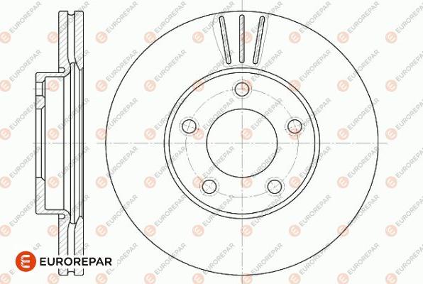 EUROREPAR 1642752080 - Гальмівний диск autocars.com.ua