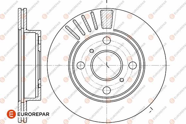 EUROREPAR 1642753280 - Гальмівний диск autocars.com.ua