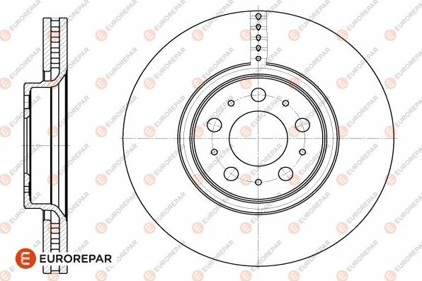 EUROREPAR 1642753880 - Гальмівний диск autocars.com.ua