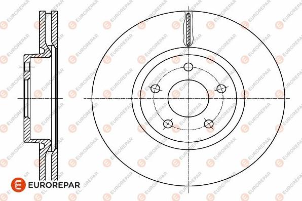 EUROREPAR 1642754080 - Гальмівний диск autocars.com.ua