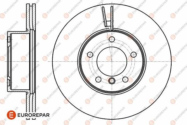 EUROREPAR 1642755780 - Гальмівний диск autocars.com.ua