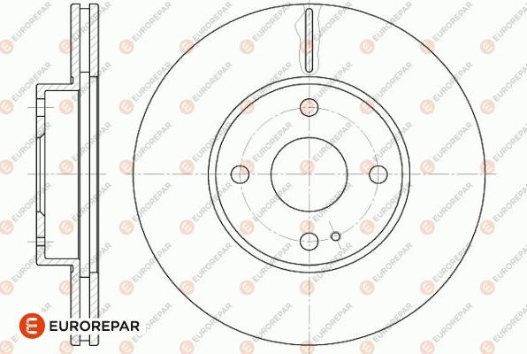 EUROREPAR 1642756580 - Гальмівний диск autocars.com.ua