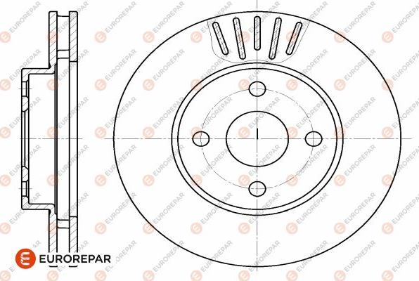 EUROREPAR 1642756880 - Тормозной диск avtokuzovplus.com.ua