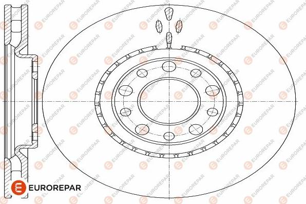 EUROREPAR 1642757180 - Гальмівний диск autocars.com.ua