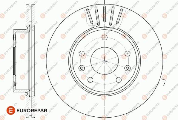 EUROREPAR 1642757780 - Гальмівний диск autocars.com.ua