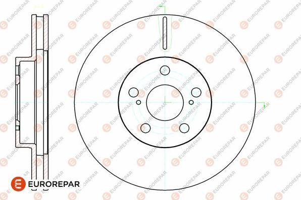 EUROREPAR 1642760280 - Гальмівний диск autocars.com.ua