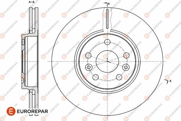 EUROREPAR 1642760880 - Гальмівний диск autocars.com.ua