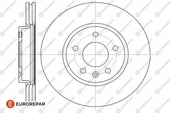 EUROREPAR 1642762580 - Гальмівний диск autocars.com.ua