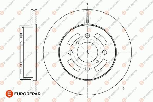 EUROREPAR 1642764380 - Гальмівний диск autocars.com.ua