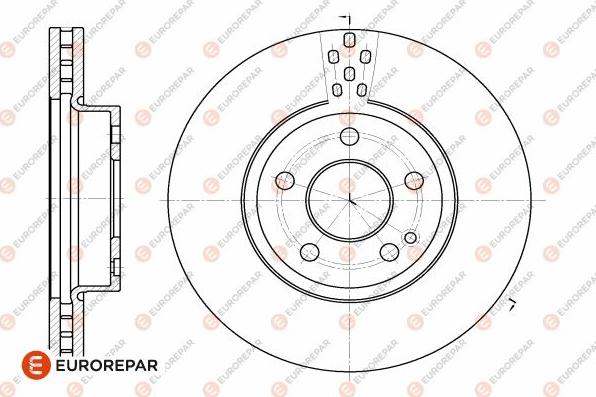 EUROREPAR 1642765880 - Тормозной диск avtokuzovplus.com.ua