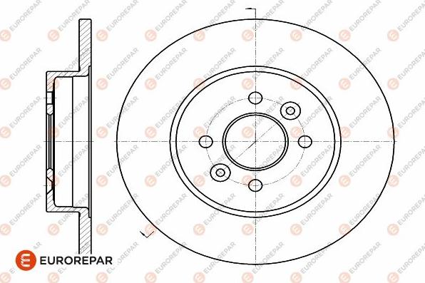 EUROREPAR 1642766480 - Гальмівний диск autocars.com.ua