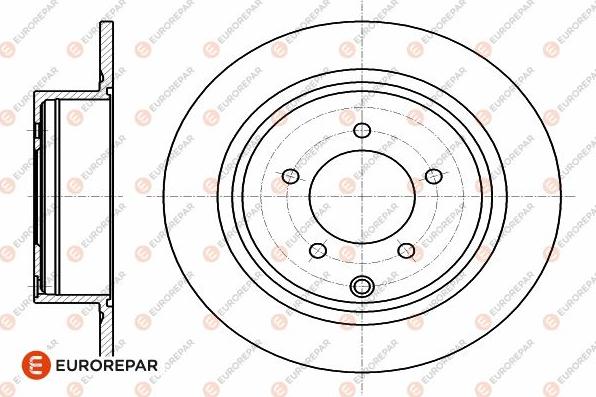 EUROREPAR 1642766880 - Гальмівний диск autocars.com.ua