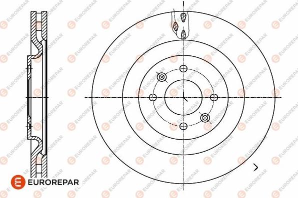 EUROREPAR 1642767080 - Тормозной диск autodnr.net