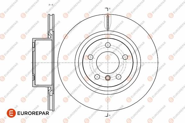 EUROREPAR 1642768180 - Гальмівний диск autocars.com.ua