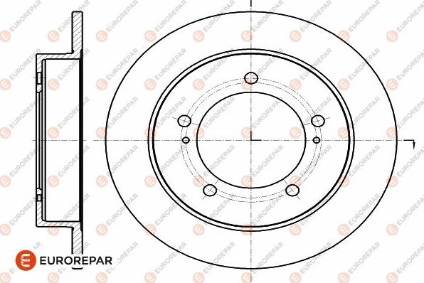 EUROREPAR 1642770780 - Тормозной диск avtokuzovplus.com.ua