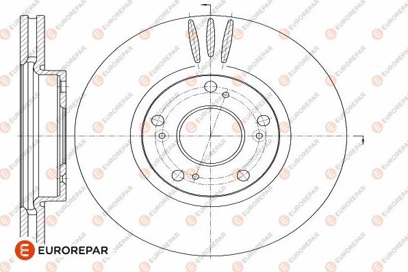 EUROREPAR 1642773280 - Гальмівний диск autocars.com.ua