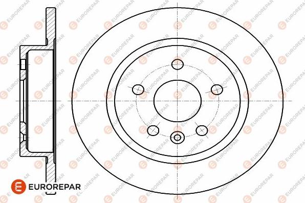 EUROREPAR 1642773780 - Гальмівний диск autocars.com.ua