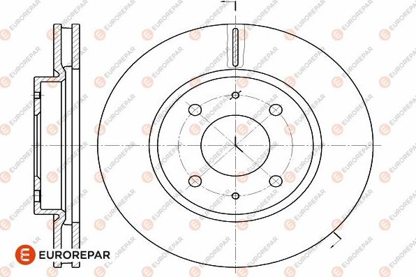 EUROREPAR 1642779380 - Гальмівний диск autocars.com.ua