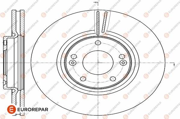 EUROREPAR 1642781280 - Гальмівний диск autocars.com.ua