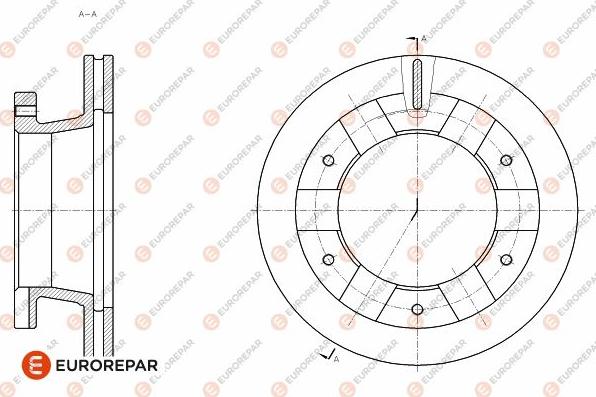 EUROREPAR 1642781380 - Тормозной диск avtokuzovplus.com.ua