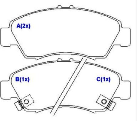 EUROREPAR 1643070180 - Гальмівні колодки, дискові гальма autocars.com.ua