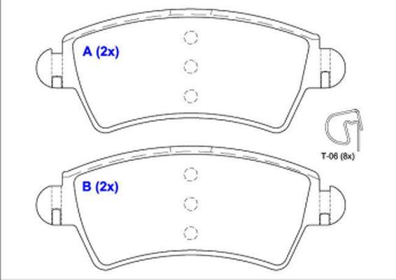 EUROREPAR 1643071080 - Тормозные колодки, дисковые, комплект avtokuzovplus.com.ua