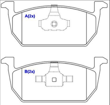 EUROREPAR 1643073080 - Тормозные колодки, дисковые, комплект avtokuzovplus.com.ua