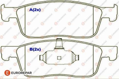 EUROREPAR 1643075780 - Гальмівні колодки, дискові гальма autocars.com.ua