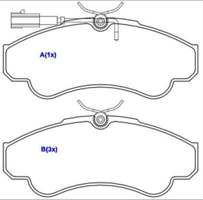 EUROREPAR 1643076580 - Тормозные колодки, дисковые, комплект avtokuzovplus.com.ua