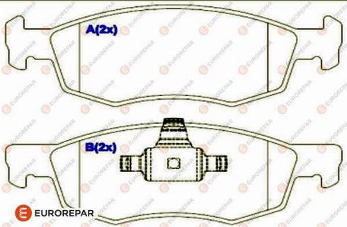 EUROREPAR 1643076980 - Гальмівні колодки, дискові гальма autocars.com.ua