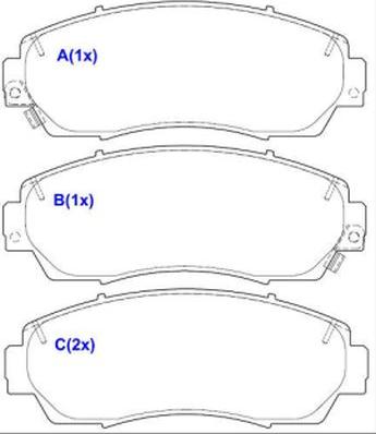 EUROREPAR 1643077480 - Тормозные колодки, дисковые, комплект avtokuzovplus.com.ua