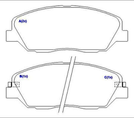 EUROREPAR 1643077580 - Гальмівні колодки, дискові гальма autocars.com.ua