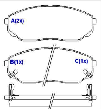 EUROREPAR 1643077680 - Тормозные колодки, дисковые, комплект avtokuzovplus.com.ua