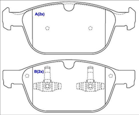 EUROREPAR 1643079480 - Тормозные колодки, дисковые, комплект avtokuzovplus.com.ua