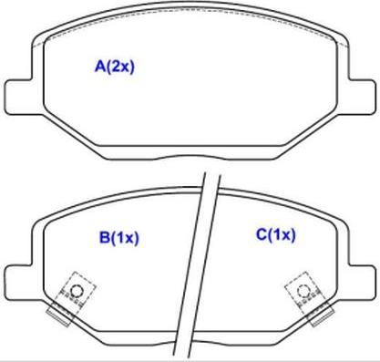 EUROREPAR 1643079780 - Гальмівні колодки, дискові гальма autocars.com.ua