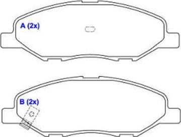 EUROREPAR 1643080280 - Гальмівні колодки, дискові гальма autocars.com.ua