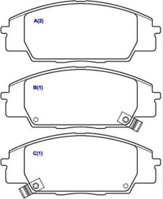 EUROREPAR 1643080380 - Тормозные колодки, дисковые, комплект avtokuzovplus.com.ua