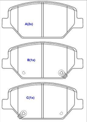 EUROREPAR 1643081380 - Гальмівні колодки, дискові гальма autocars.com.ua