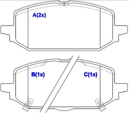 EUROREPAR 1643081580 - Гальмівні колодки, дискові гальма autocars.com.ua