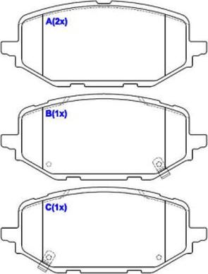 EUROREPAR 1643081680 - Гальмівні колодки, дискові гальма autocars.com.ua