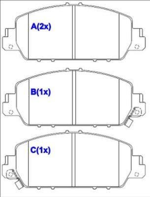 EUROREPAR 1643082380 - Тормозные колодки, дисковые, комплект avtokuzovplus.com.ua