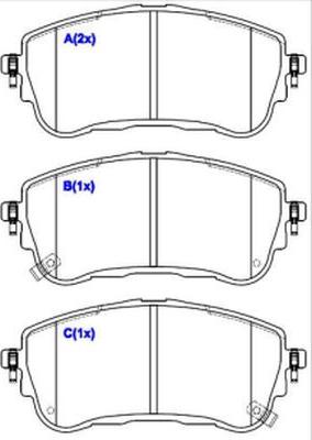 EUROREPAR 1643082880 - Тормозные колодки, дисковые, комплект autodnr.net