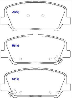 EUROREPAR 1643084580 - Гальмівні колодки, дискові гальма autocars.com.ua