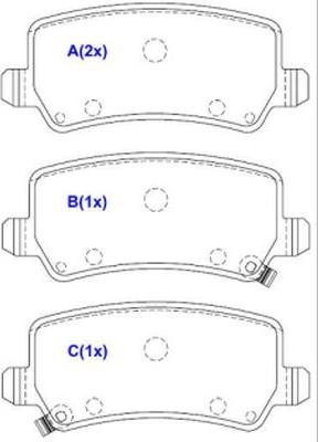 EUROREPAR 1643084680 - Тормозные колодки, дисковые, комплект avtokuzovplus.com.ua