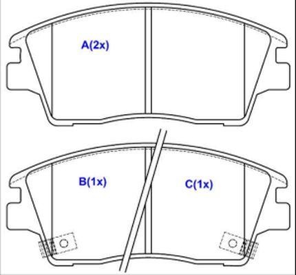 EUROREPAR 1643084780 - Гальмівні колодки, дискові гальма autocars.com.ua