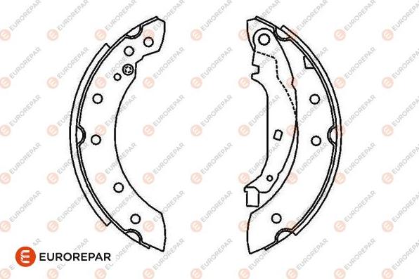 EUROREPAR 1643204180 - Комплект гальм, барабанний механізм autocars.com.ua