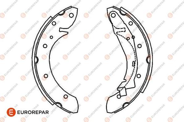 EUROREPAR 1643204380 - Комплект гальм, барабанний механізм autocars.com.ua