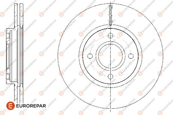 EUROREPAR 1667850280 - Тормозной диск avtokuzovplus.com.ua