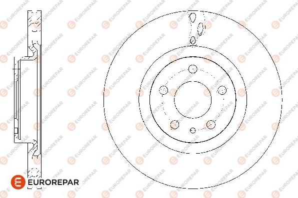 EUROREPAR 1667850580 - Тормозной диск avtokuzovplus.com.ua