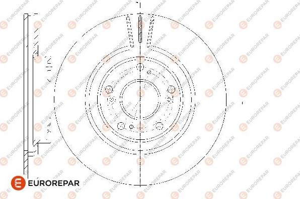 EUROREPAR 1667850680 - Тормозной диск avtokuzovplus.com.ua